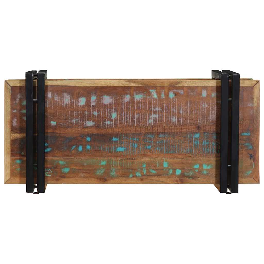 Wall Shelf Multicolour Solid Wood Reclaimed